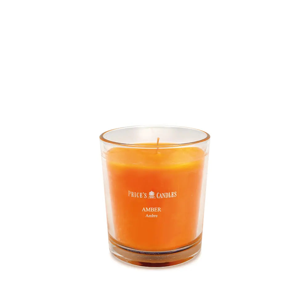 Candela in Bicchiere Amber Ambra
