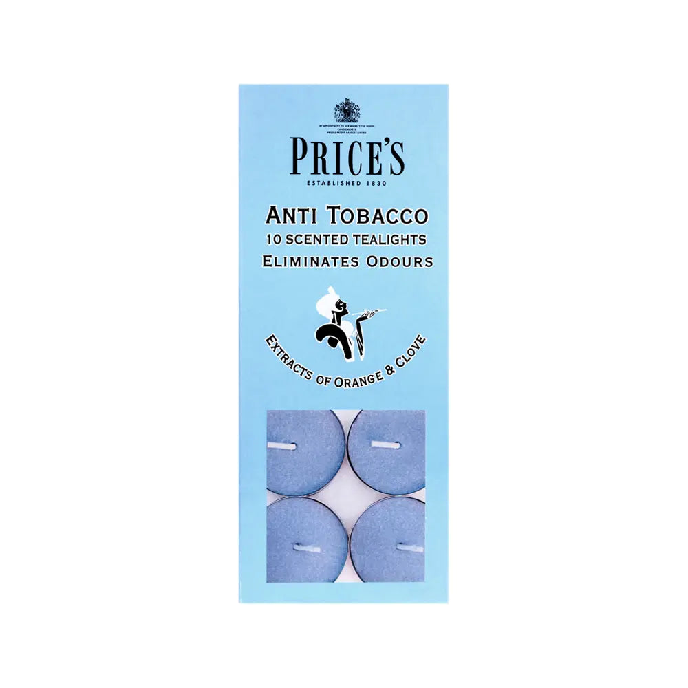 Candela Tealights Anti Tobacco Anti Odore di Fumo
