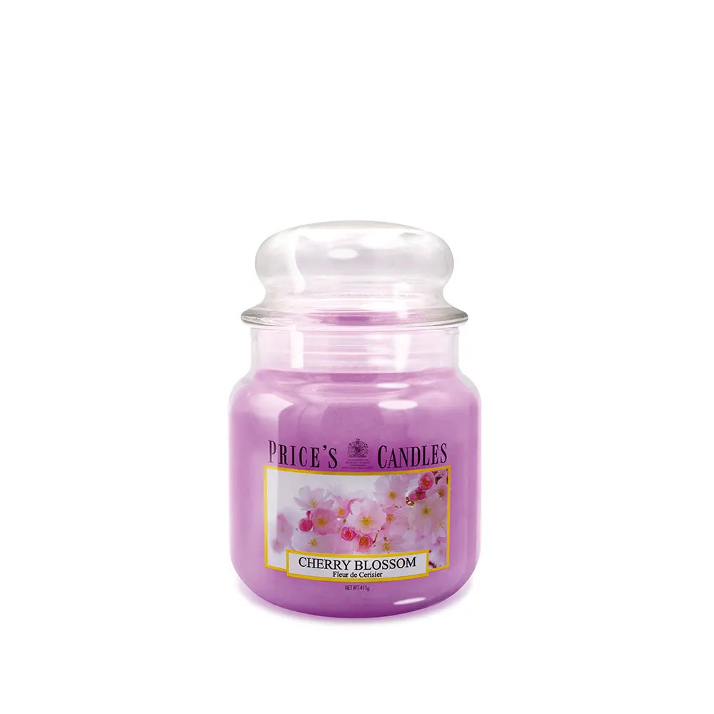 Candela in Giara Media Cherry Blossom Fiori di Ciliegio
