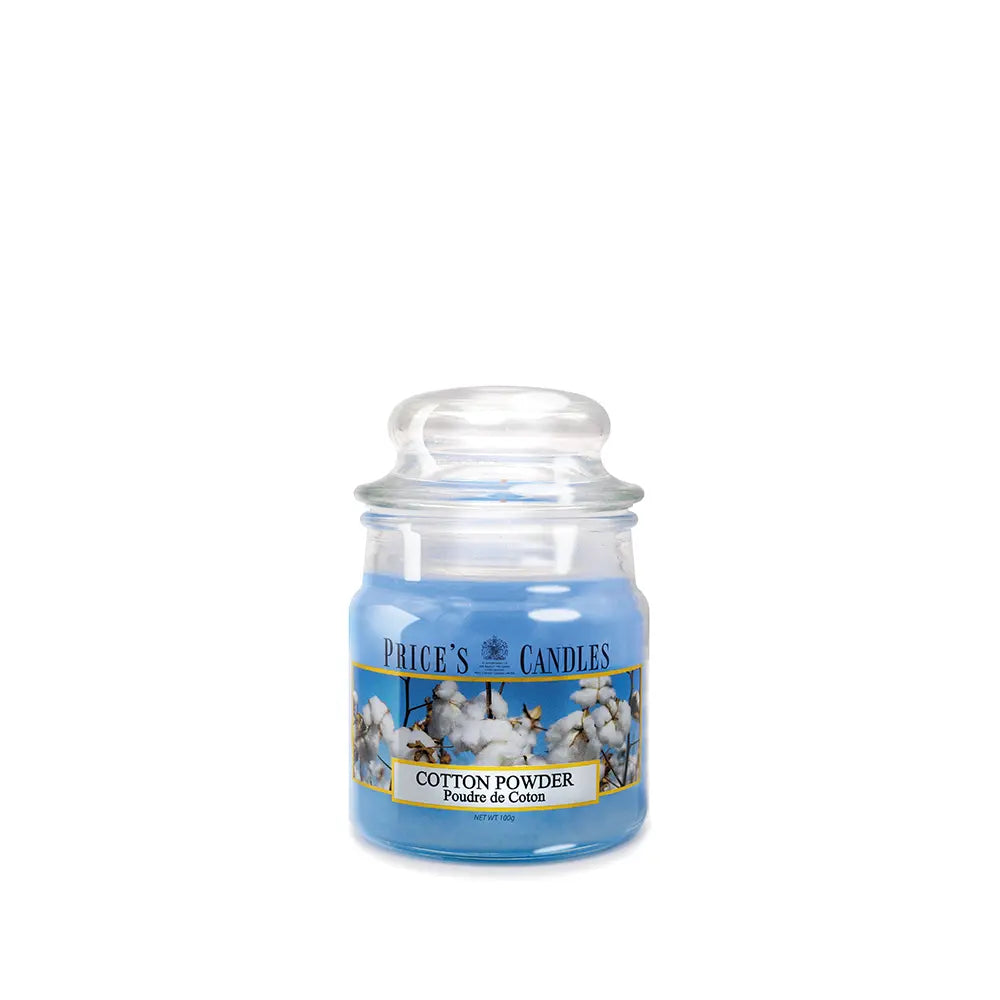 Candela in Giara Piccola Cotton Powder Fiori di Cotone