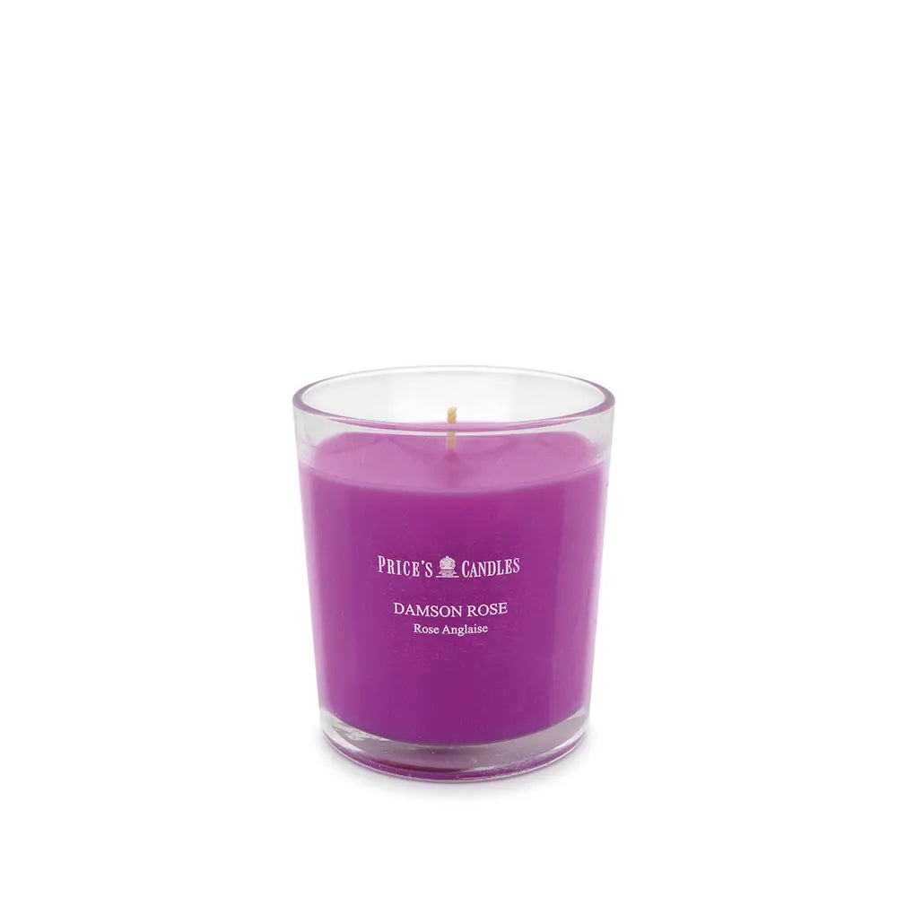 Candela in Bicchiere Damson Rose Rosa Damson