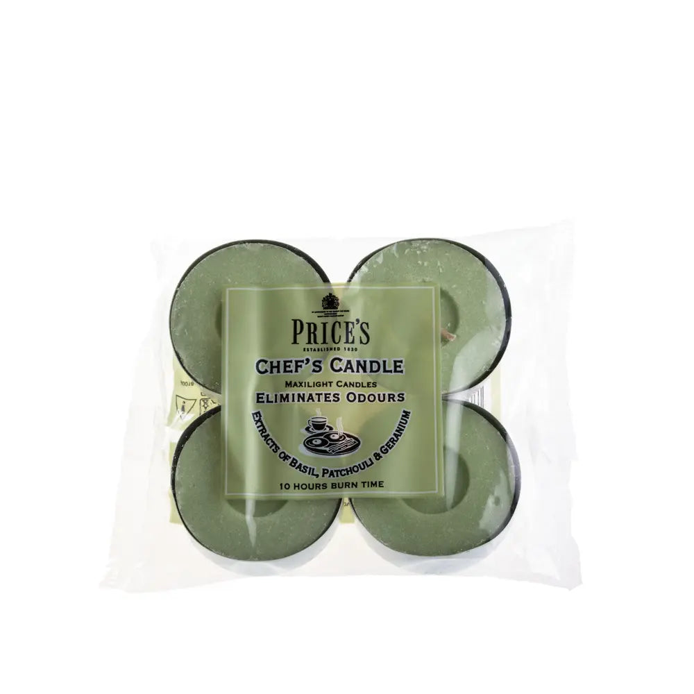 Candela Maxi Tealights Chef's Anti Odore di Cucina