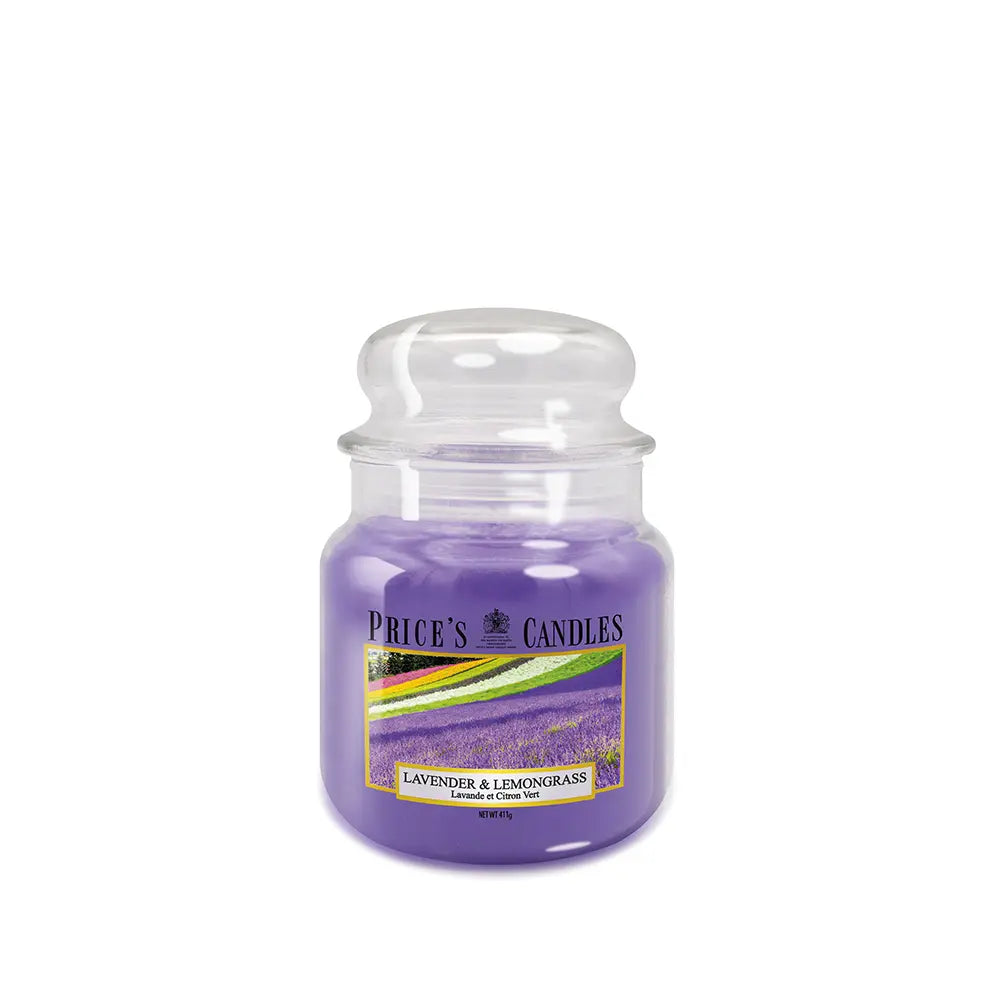 Candela in Giara Media Lavender & Lemongrass Lavanda & Citronella