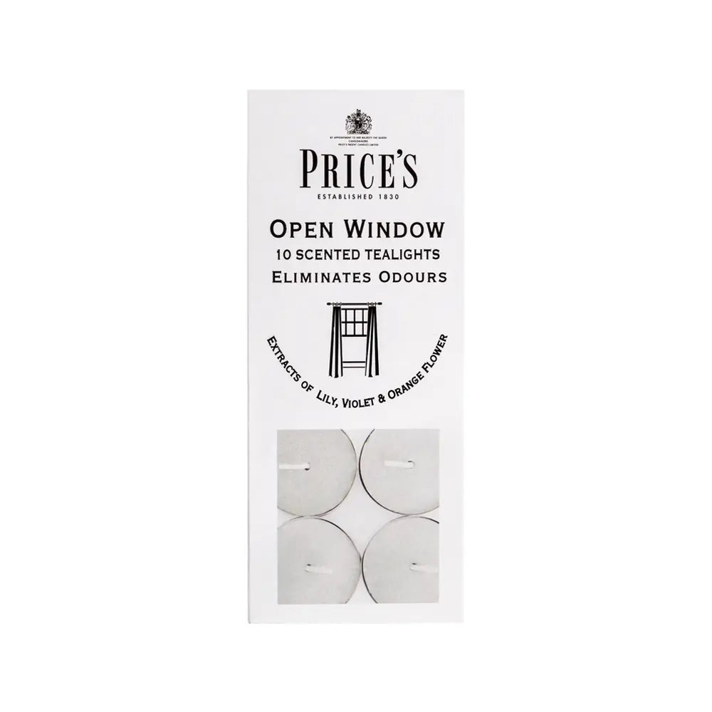 Candela Tealights Open Window Anti Odore di Chiuso