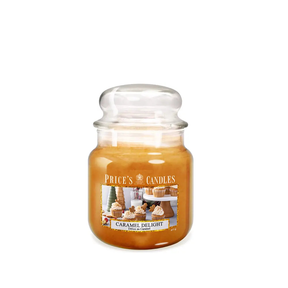 Candela in Giara Media Caramel Dlight Delizie al Caramello
