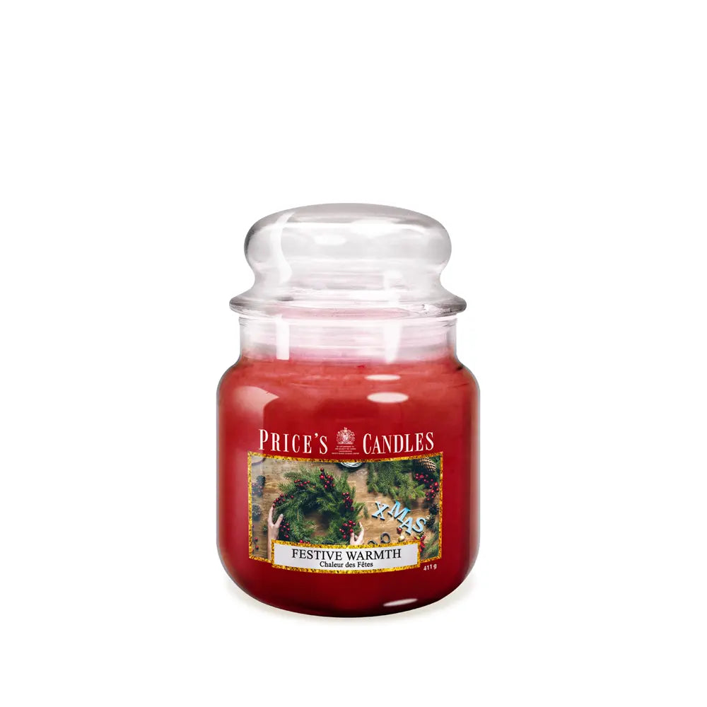 Candela in Giara Media Winter Warth Calore delle Feste