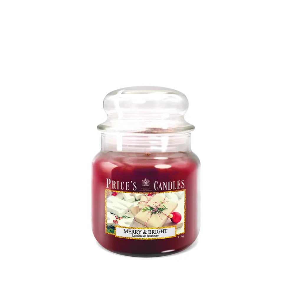 Candela in Giara Media Merry & Bright Felice e Luminoso