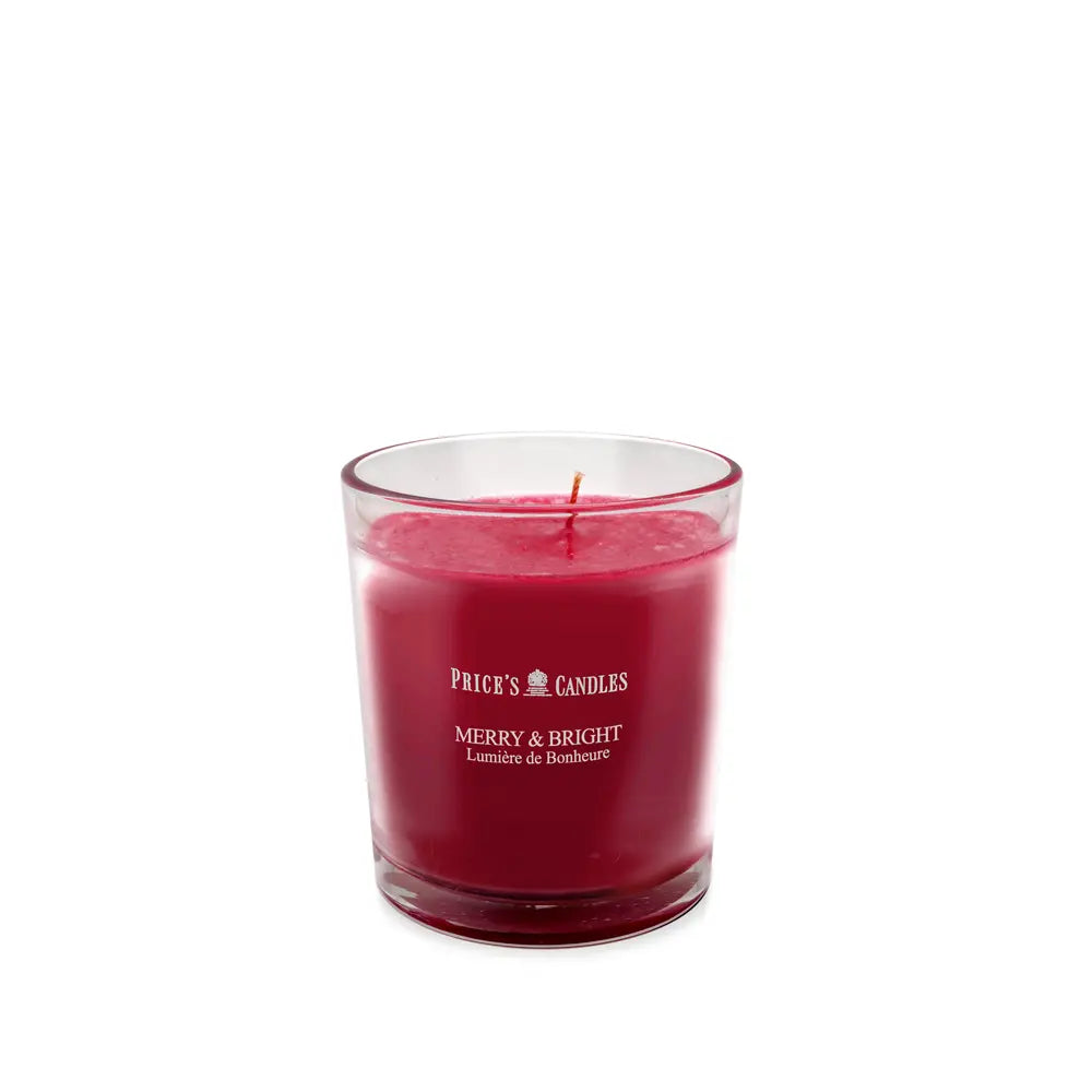 Candela in Bicchiere Merry & Bright Felice e Luminoso