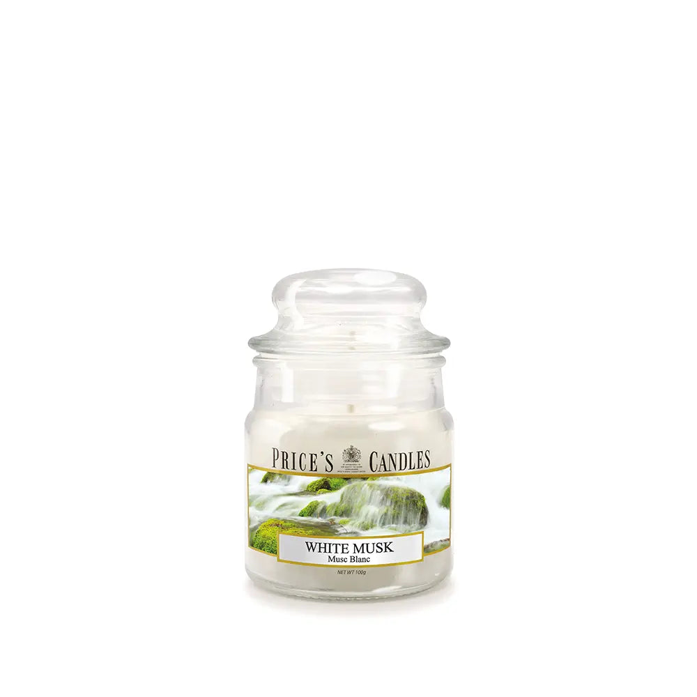 Candela in Giara Piccola White Musk Muschio Bianco