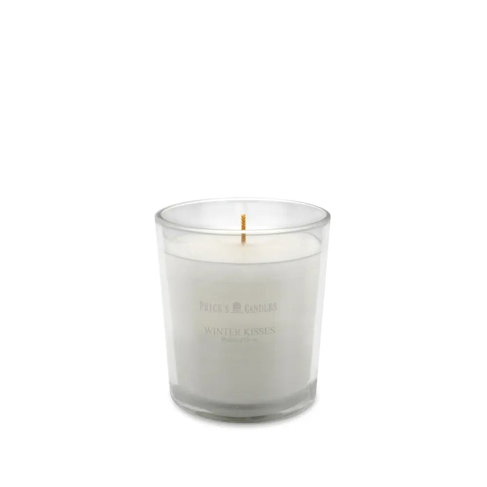 Candela in Bicchiere Winter Kisses Baci Invernali