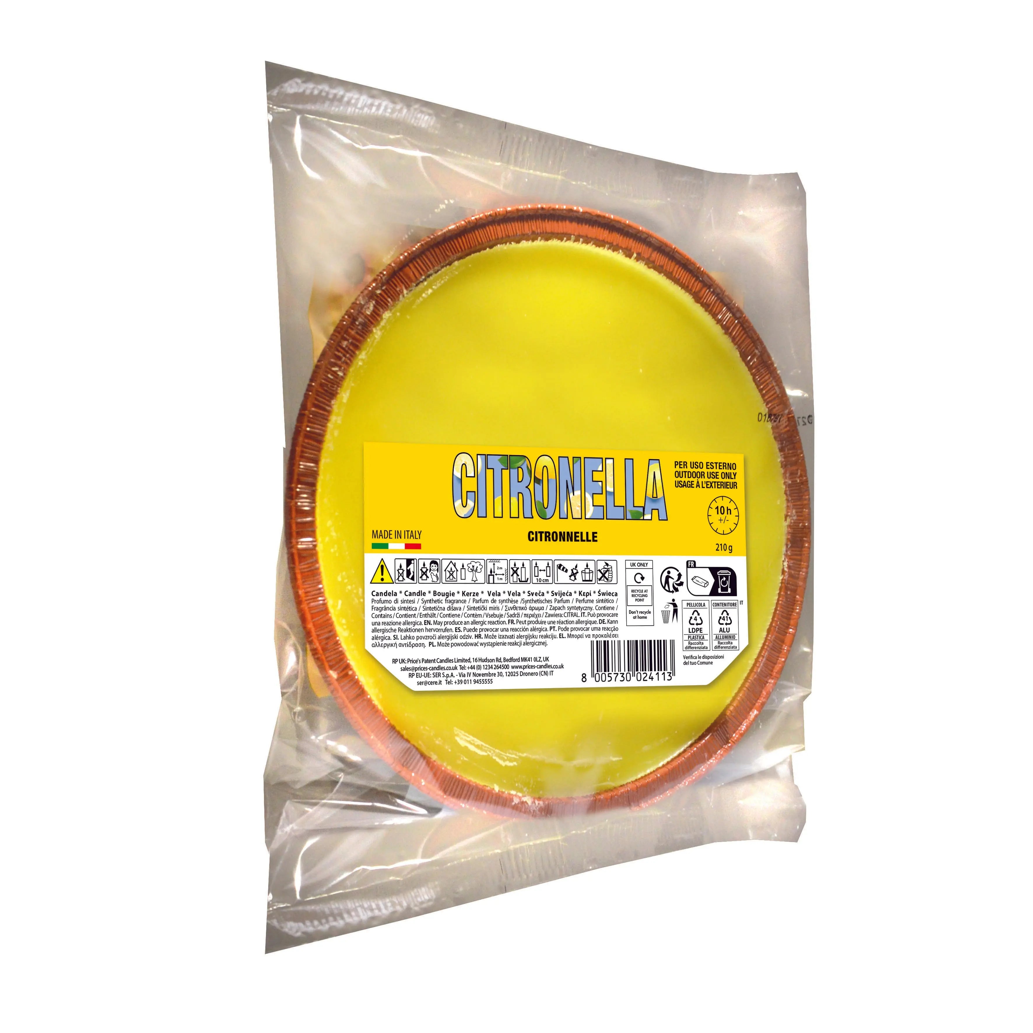 Ricarica candela citronella in terracotta